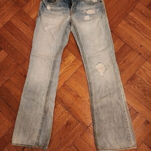 Guess Light Blue Distressed Jeans